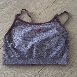 Gymshark Burgundy/Purple Flex Strappy Sports Bra Small